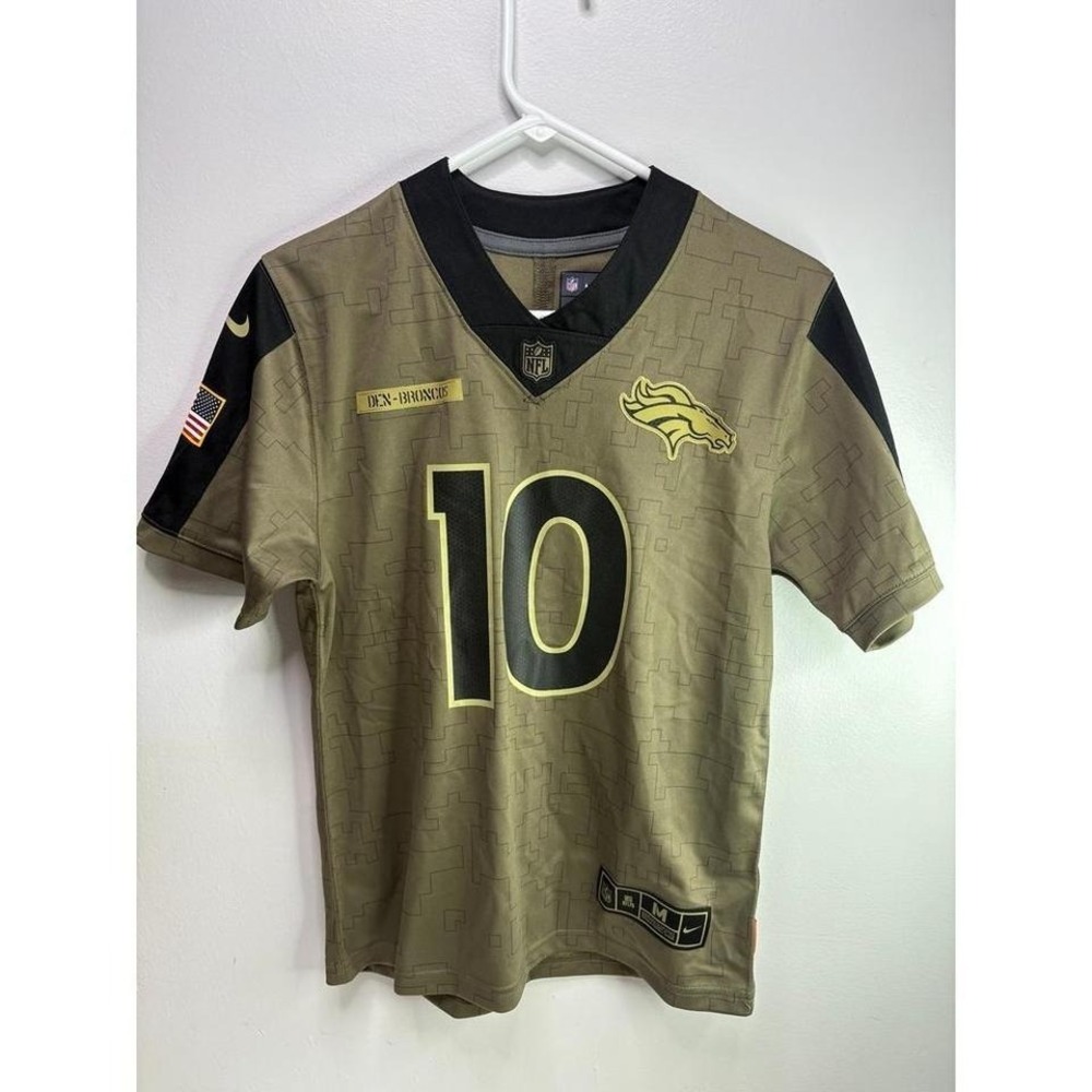 Youth Dallas Denver Broncos Jerry Jeudy Nike Olive Salute To Service Game Jersey
